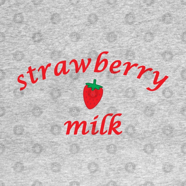 Strawberry Milk Kawaii Cute by CandyMoonDesign